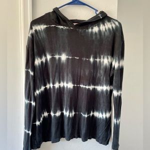 Ladies Tie Dye Hooded Long Sleeve